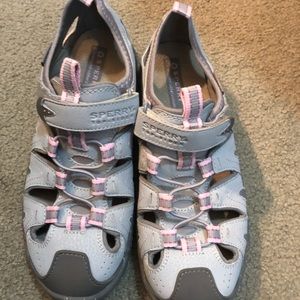 Sperry water safe sandals with velcro.